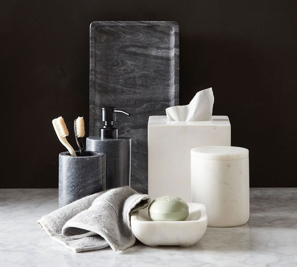 Black Marble Bath Accessories